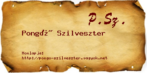 Pongó Szilveszter névjegykártya